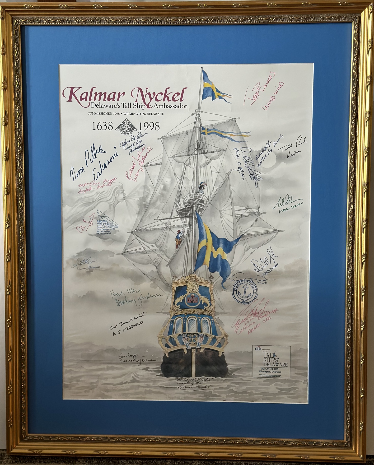 Framed Kalmar Nyckel Poster